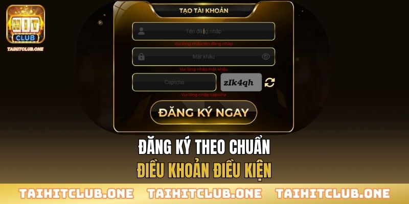 Đăng ký theo chuẩn điều khoản điều kiện 