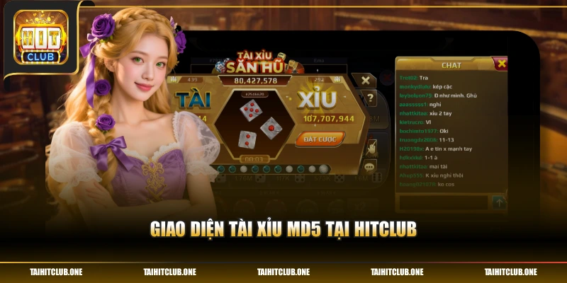 Giao diện tài xỉu MD5 tại HitClub